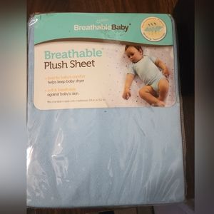 Breathable plush baby crib sheet